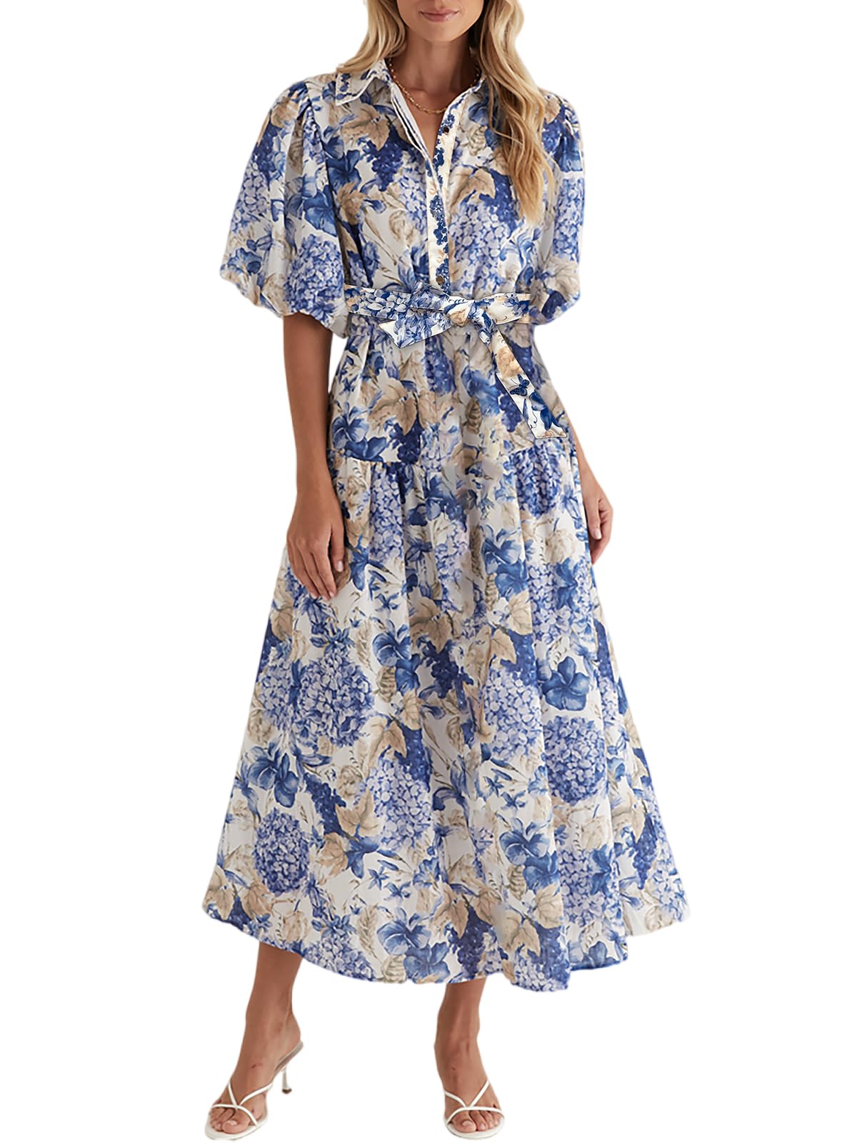 Sissyaki Vestido longo floral feminino 2026 verão primavera vestido de casamento para convidados com botões Sh