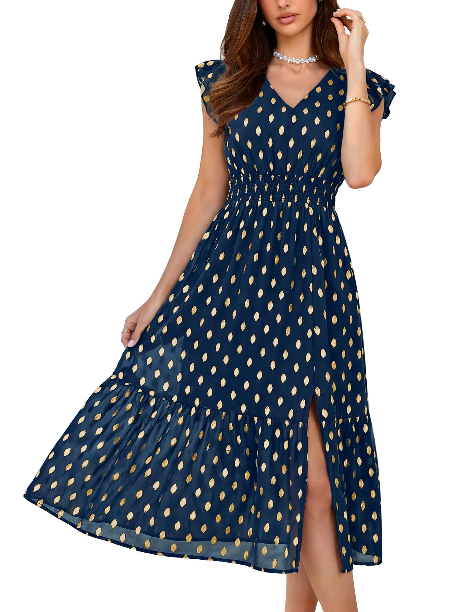 Amazon.com: GRACE KARIN 2026 Vestidos de verão para mulheres com decote em V manga babado floral Boho Beach A-Line Dre
