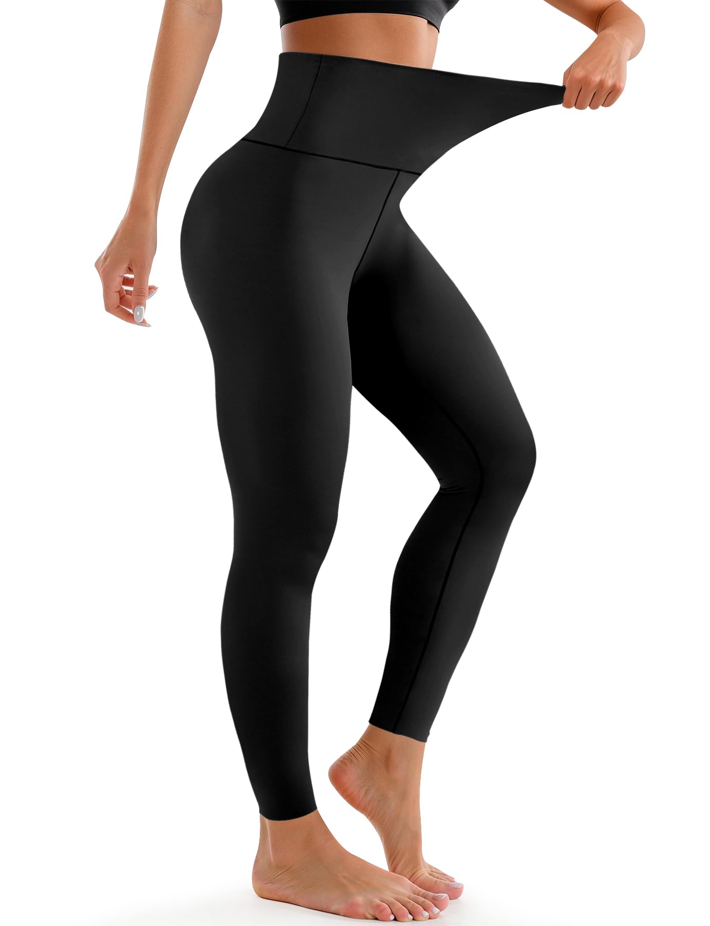 Leggings femininas Laite Hebe – Calças de ioga de cintura alta macias e amanteigadas para trabalho