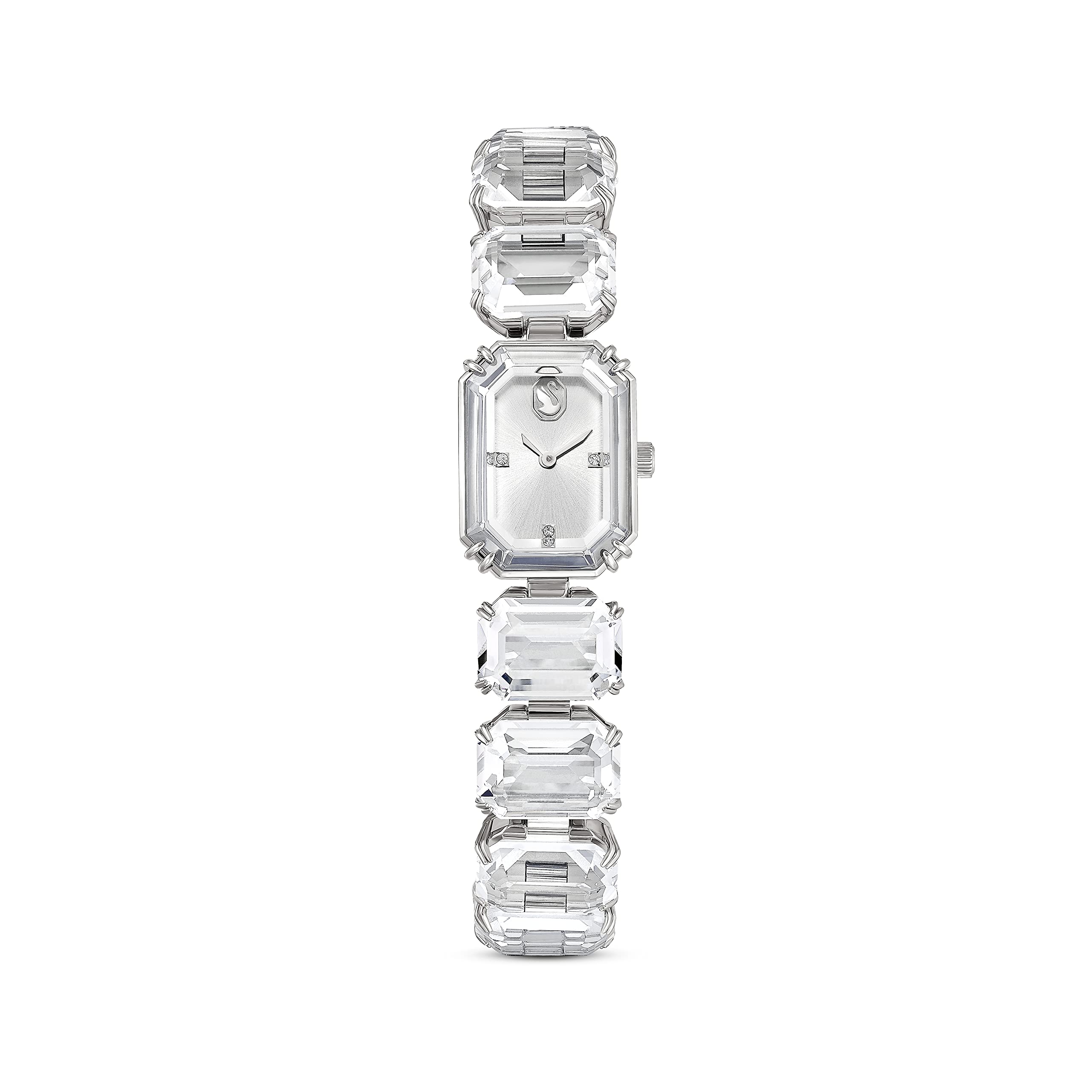 Relógio de quartzo suíço SWAROVSKI, inspirado na coleção Millenia, cristais transparentes, quartzo suíço Millenia
