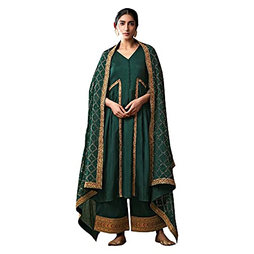 Vestidos Salwar Kameez bordados Palazzo do designer indiano paquistanês para mulheres, escolha 2, tamanho único: