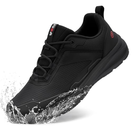 Amazon.com: LARNMERN Tênis de trabalho masculino antiderrapante à prova d'água Antides Sapatos de trabalho