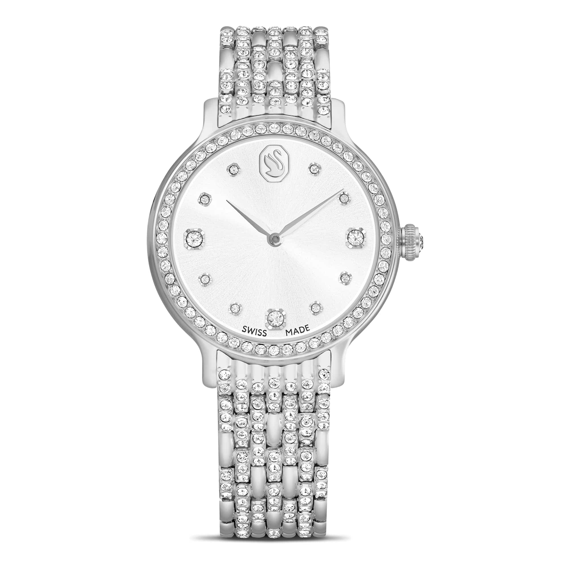Relógio Swarovski Imber, feito na Suíça, pulseira de metal, tom prateado, aço inoxidável - Compre online na Best