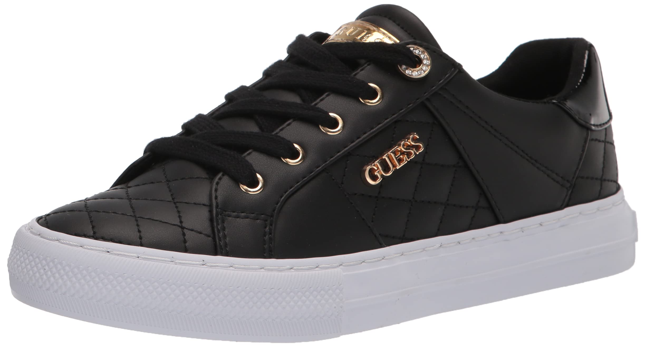 Amazon.com | Tênis Guess Loven feminino, Preto 978, 7.5 | Tênis da moda