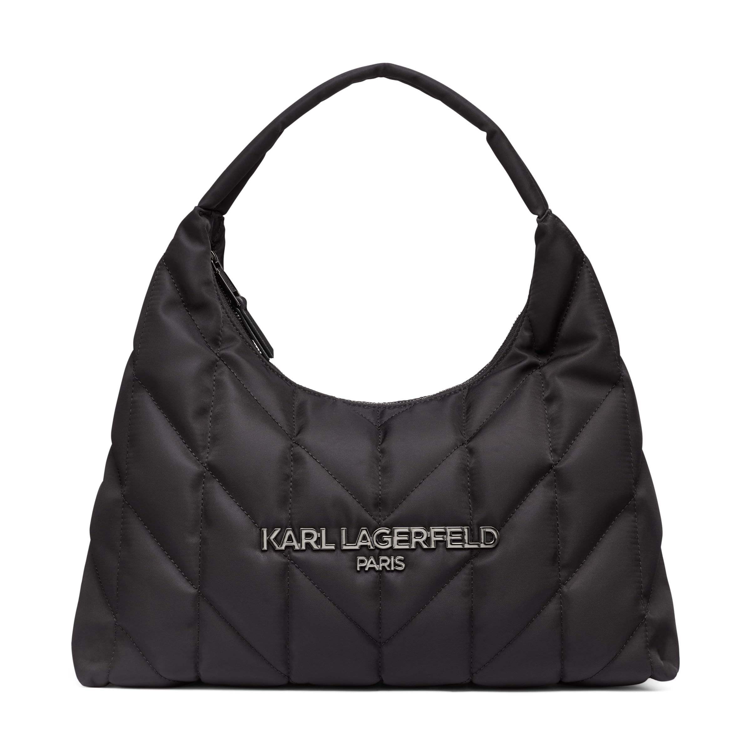 Amazon.com: KARL LAGERFELD Paris bolsa hobo feminina, preto/gunmetal, 1SZ: roupas, calçados e joias